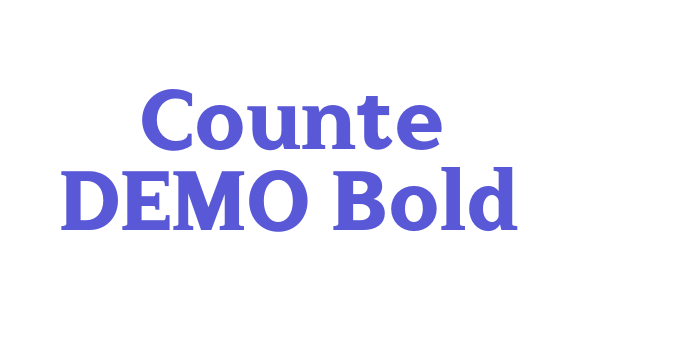 Counte DEMO Bold Font Download