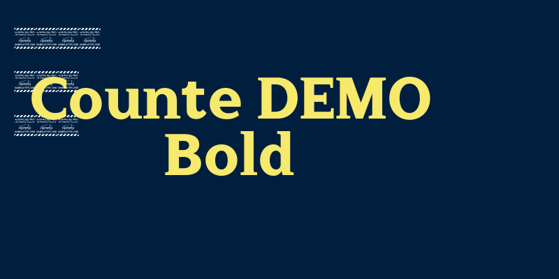 Counte DEMO Bold font free