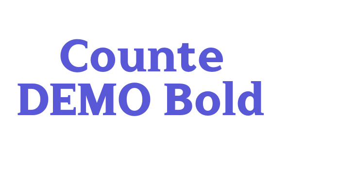 Counte DEMO Bold Font