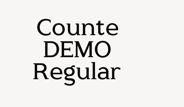 Counte DEMO Regular Font