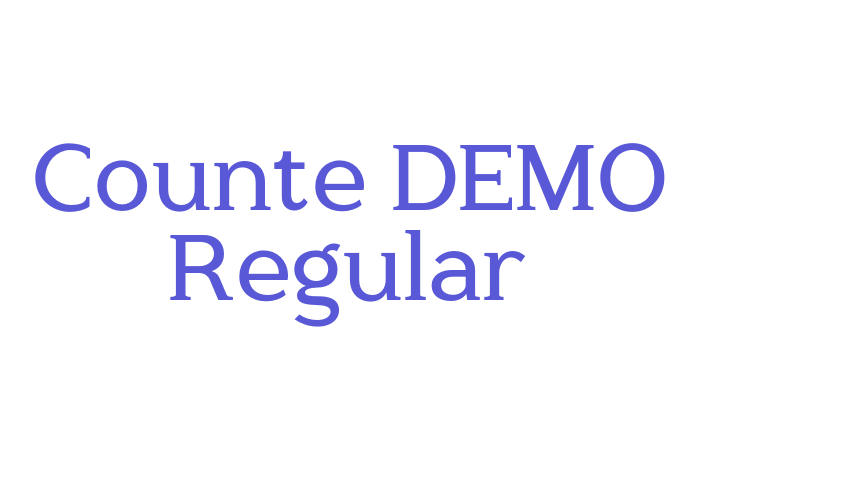 Counte DEMO Regular Font Download