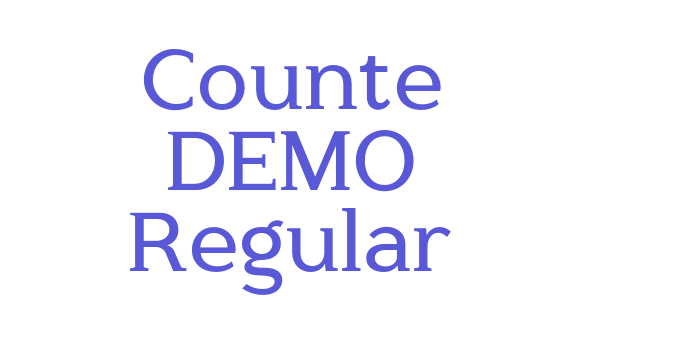 Counte DEMO Regular Font Download