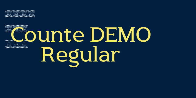 Counte DEMO Regular font free