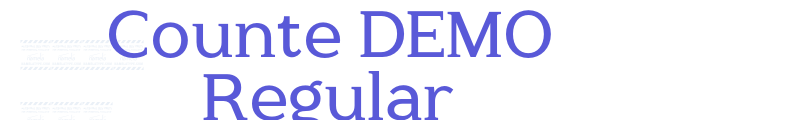 Counte DEMO Regular font