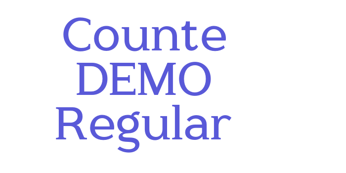 Counte DEMO Regular Font