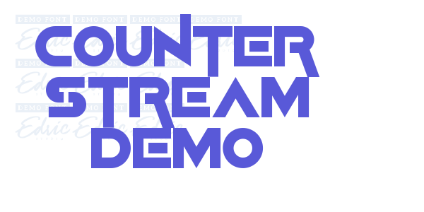 Counter Stream Demo font free