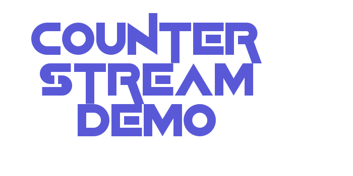 Counter Stream Demo Font Download