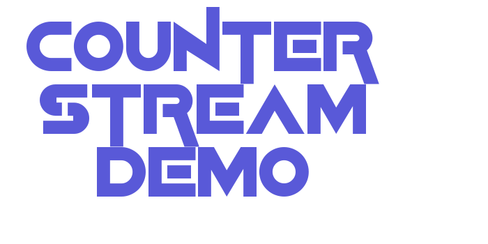 Counter Stream Demo Font