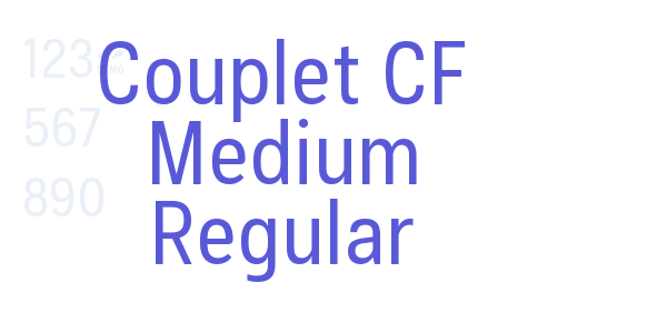 Couplet CF Medium Regular font