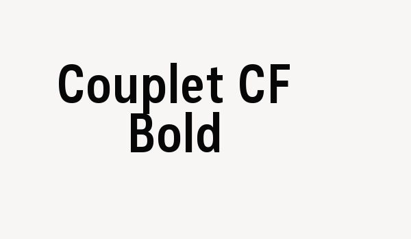 Couplet CF Bold Font