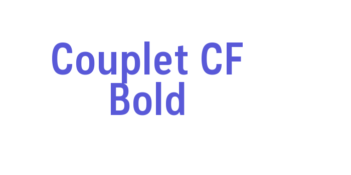 Couplet CF Bold Font Download