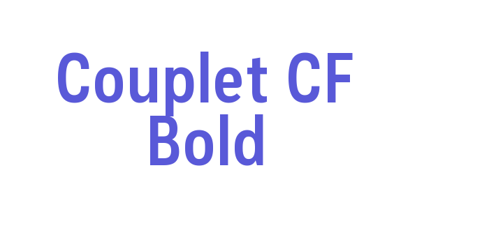 Couplet CF Bold Font