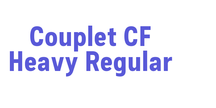 Couplet CF Heavy Regular Font Download