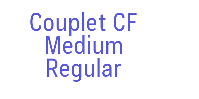 Couplet CF Medium Regular Font Download