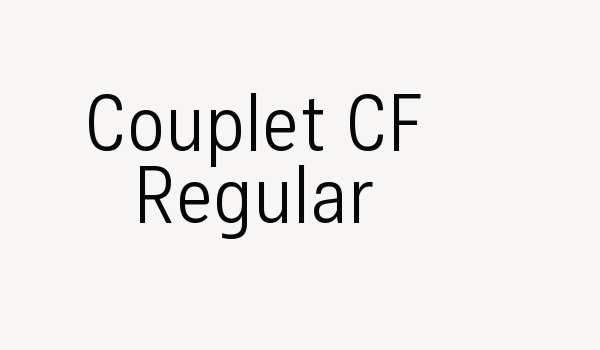 Couplet CF Regular Font