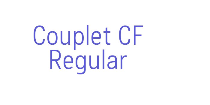 Couplet CF Regular Font Download