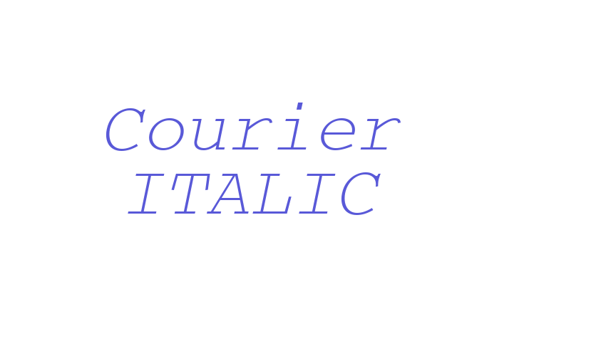 Courier ITALIC Font Download