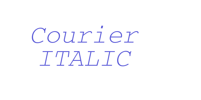 Courier ITALIC Font Download