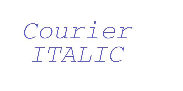 Courier ITALIC Font