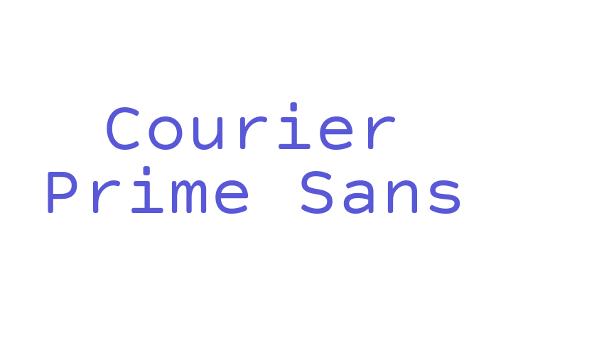 Courier Prime Sans Font Download