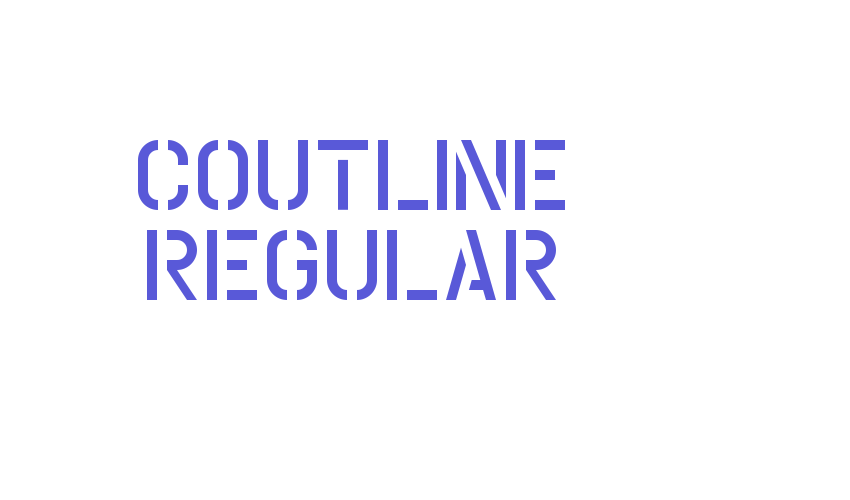 Coutline Regular Font Download