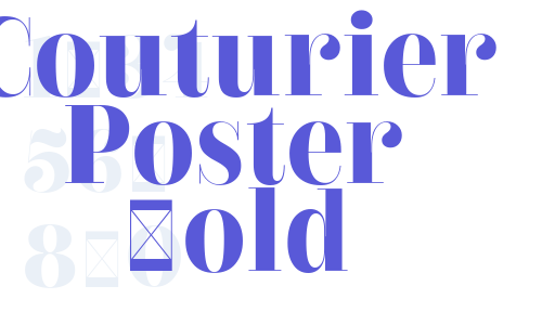 Couturier Poster Bold Font Download