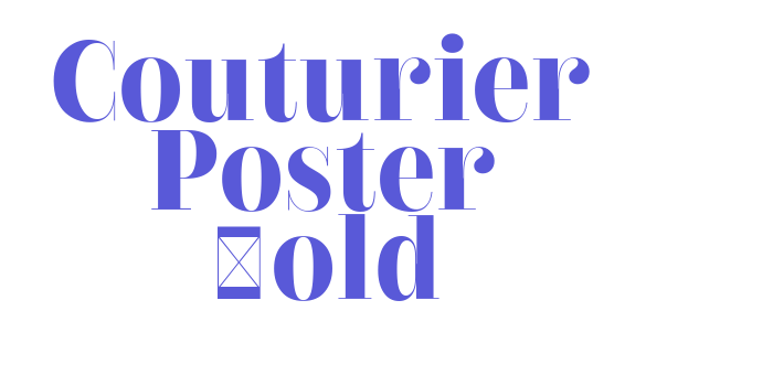 Couturier Poster Bold Font Download