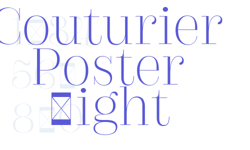 Couturier Poster Light Font Download