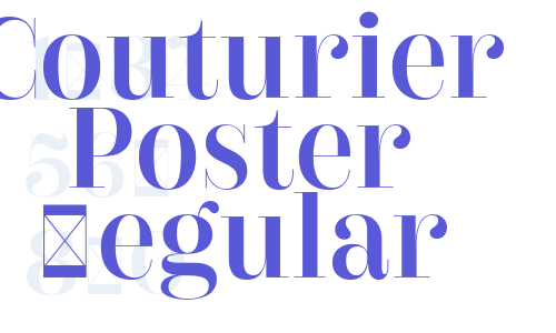 Couturier Poster Regular Font Download