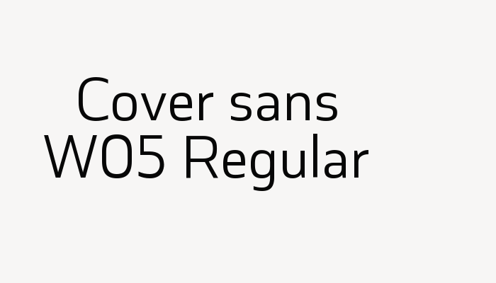 Cover sans W05 Regular font download