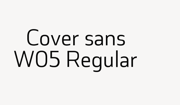 Cover sans W05 Regular Font