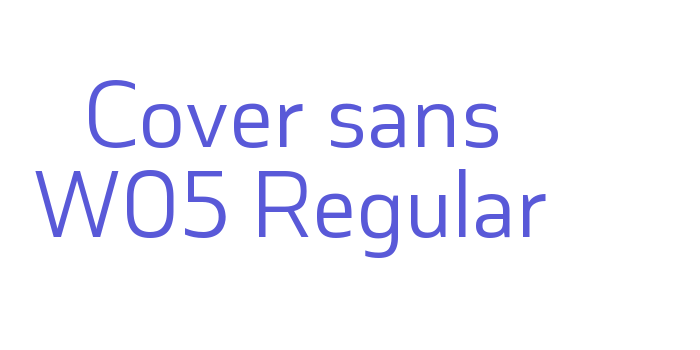 Cover sans W05 Regular Font