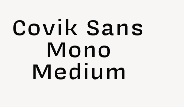 Covik Sans Mono Medium Font