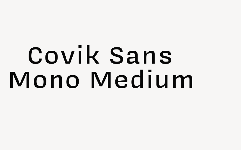 Covik Sans Mono Medium Font