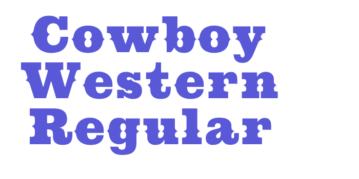 Cowboy Western Regular Font