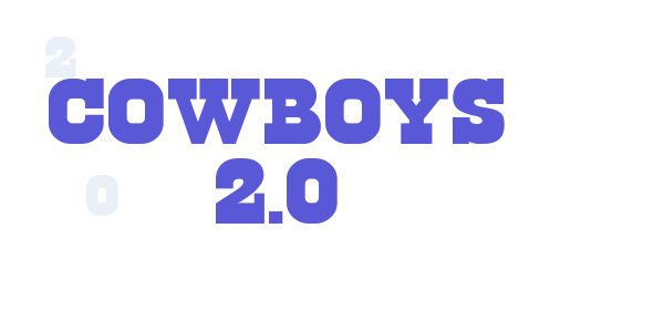 Cowboys 2.0 font free