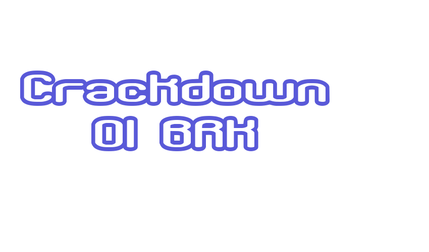 Crackdown O1 BRK Font