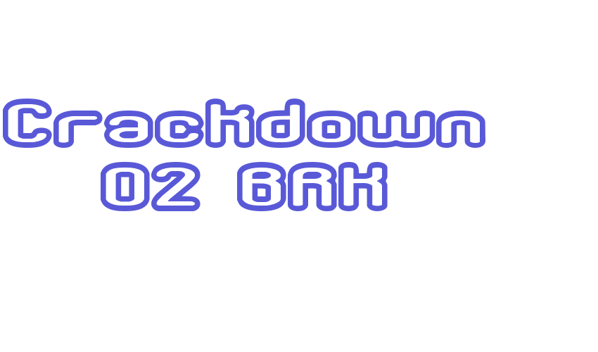 Crackdown O2 BRK Font