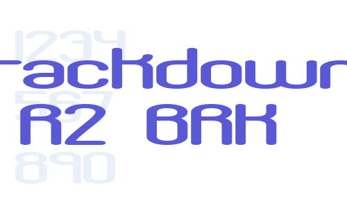 Crackdown R2 BRK Font