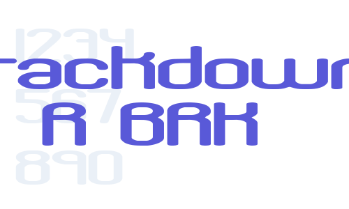 Crackdown R BRK Font