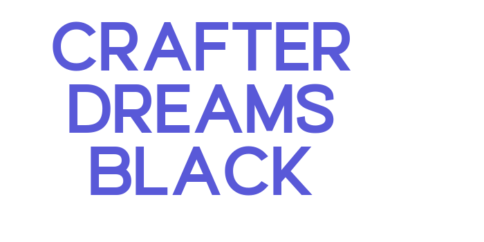 Crafter Dreams Black Font