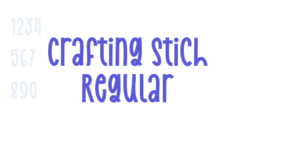 Crafting Stich Regular font