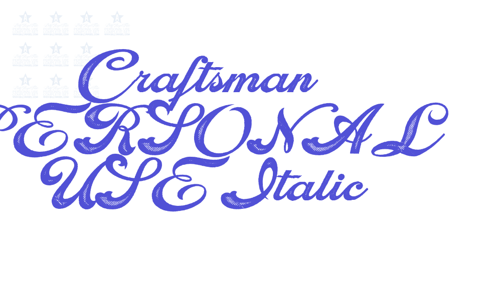 Craftsman PERSONAL USE Italic-font-download