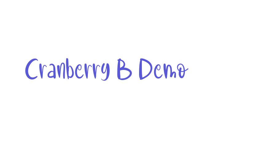 Cranberry B Demo Font