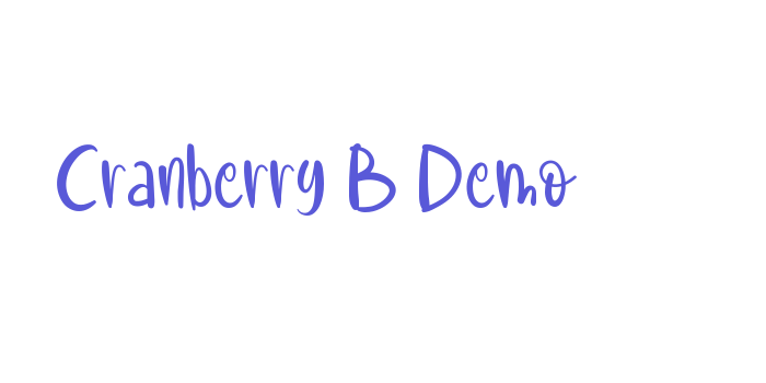 Cranberry B Demo Font Download