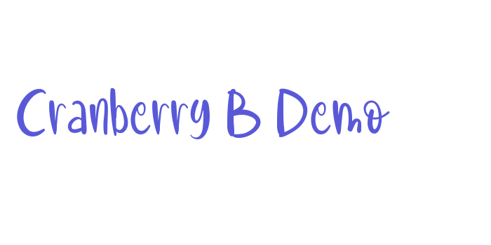 Cranberry B Demo Font