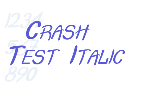 Crash  Test Italic Font Download