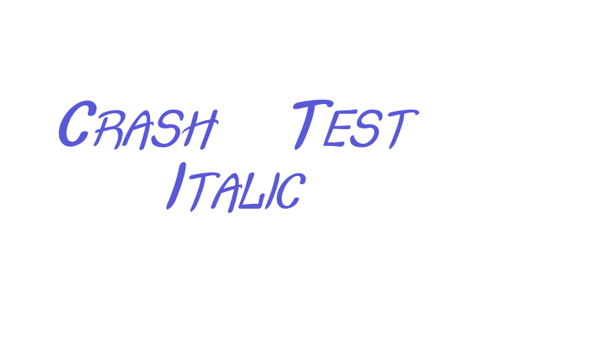 Crash  Test Italic Font