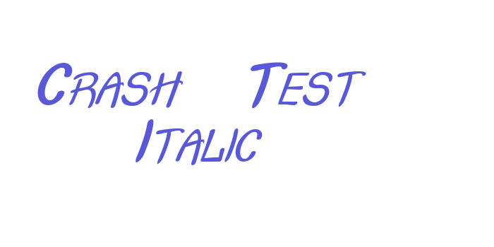 Crash  Test Italic Font Download