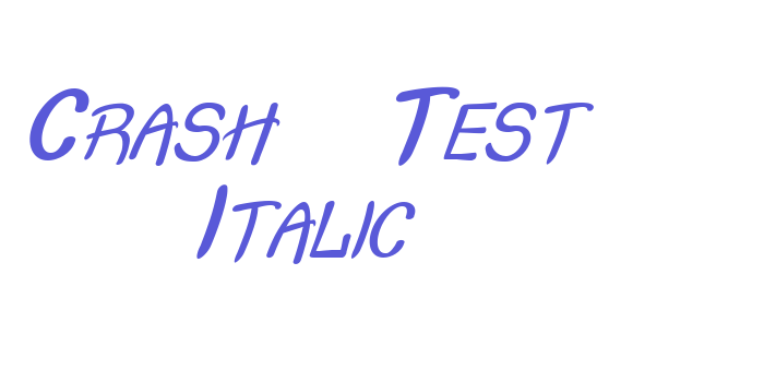 Crash  Test Italic Font